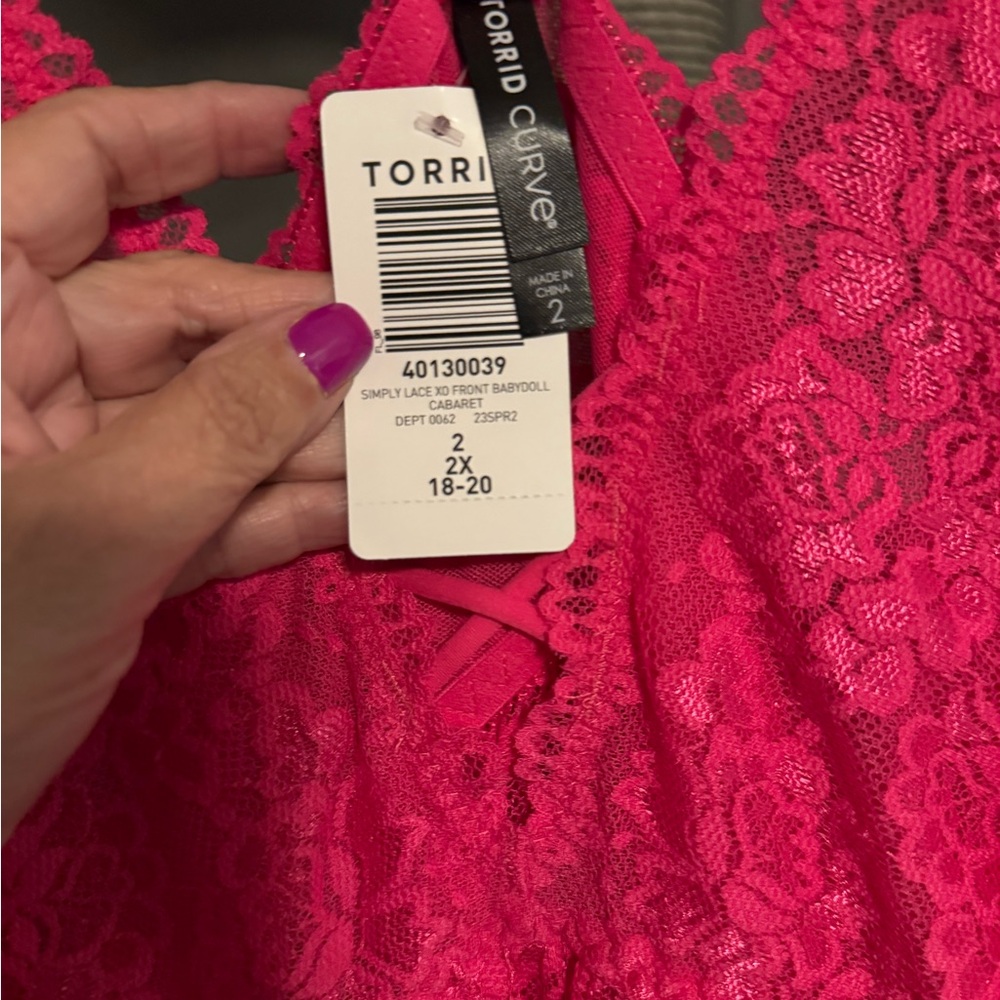 Torrid Fuchsia Lace Lingerie